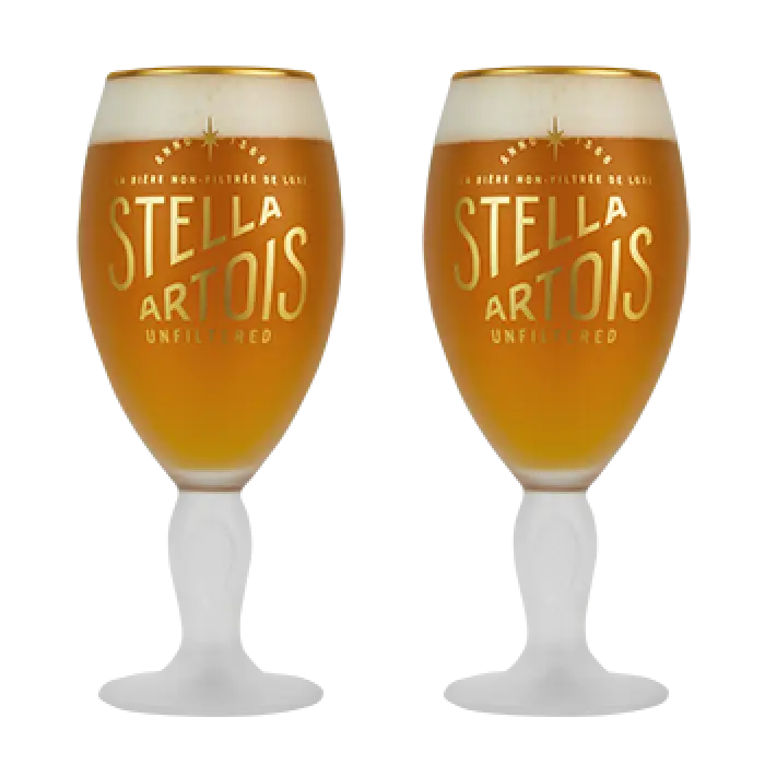Stella Artois Unfiltered Pint Glass Pack (2 Glasses)