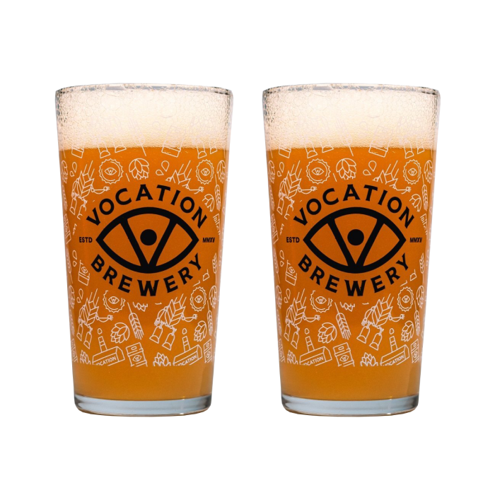 Vocation Eye Logo Pint Glass Pack (2 Glasses) 1 Vocation Eye Logo Pint Glass Pack (2 Glasses)